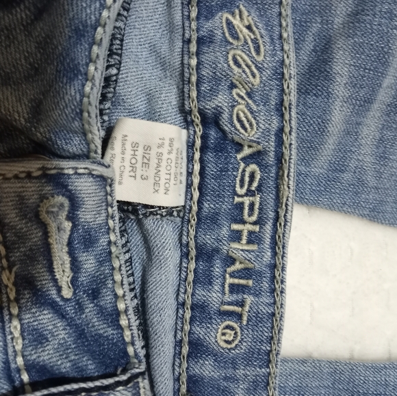 Bebe Asphalt  Jean wide leg  Vintage Women  Size 3  Lt blue Ripped - Picture 5 of 7